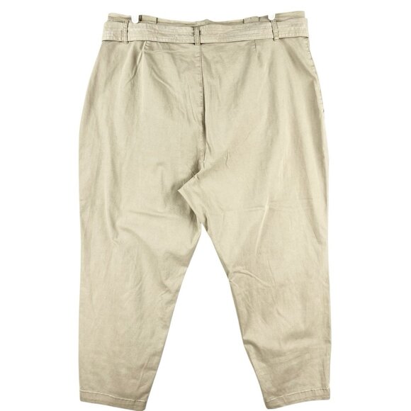 Sanctuary Women's Standard Surplus Tan Belted Pants Sz 20W Tapered High Rise NWT - Picture 2 of 14